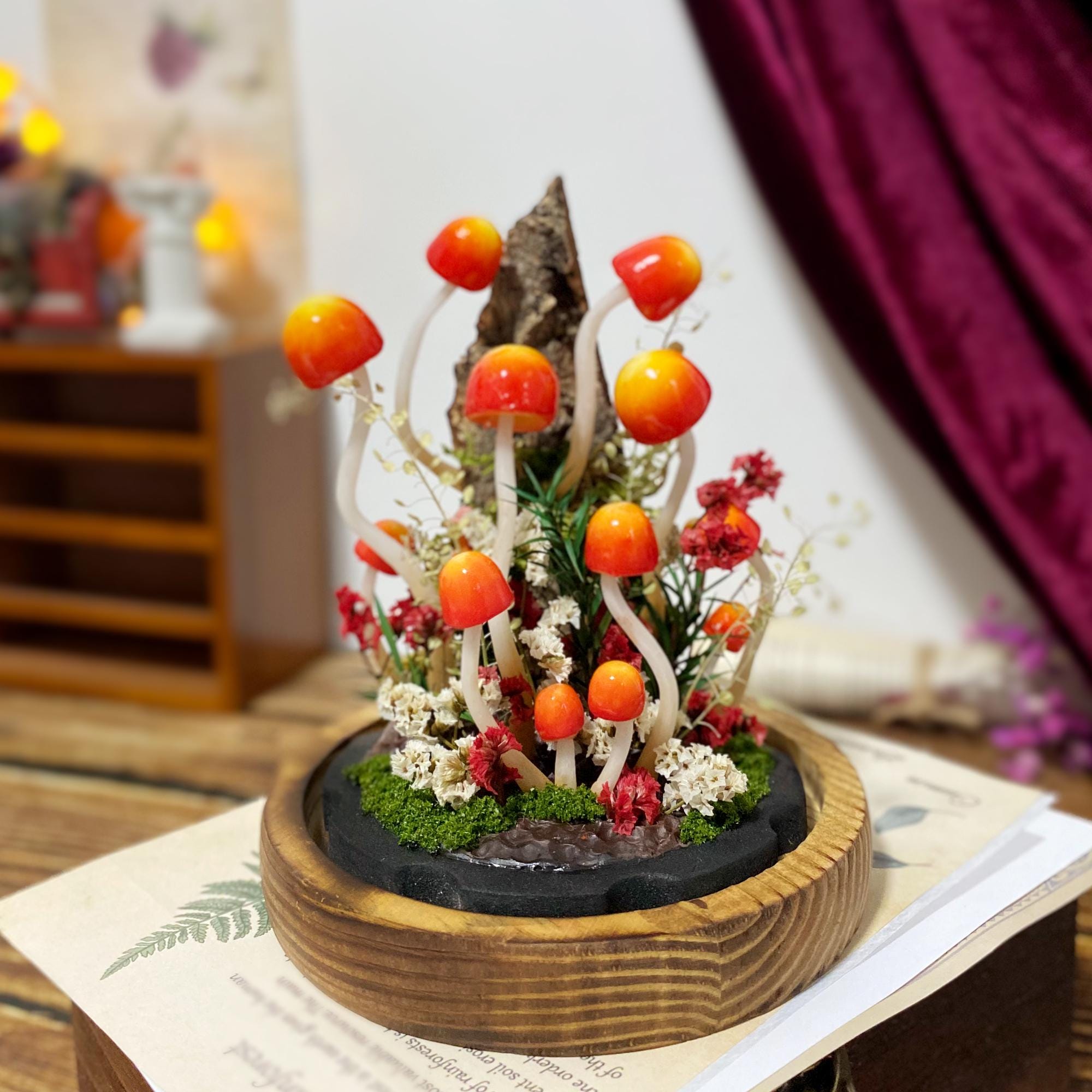🔥HOT SALE 50% OFF🔥Handmade Enchanted Mushroom Forest Night Light