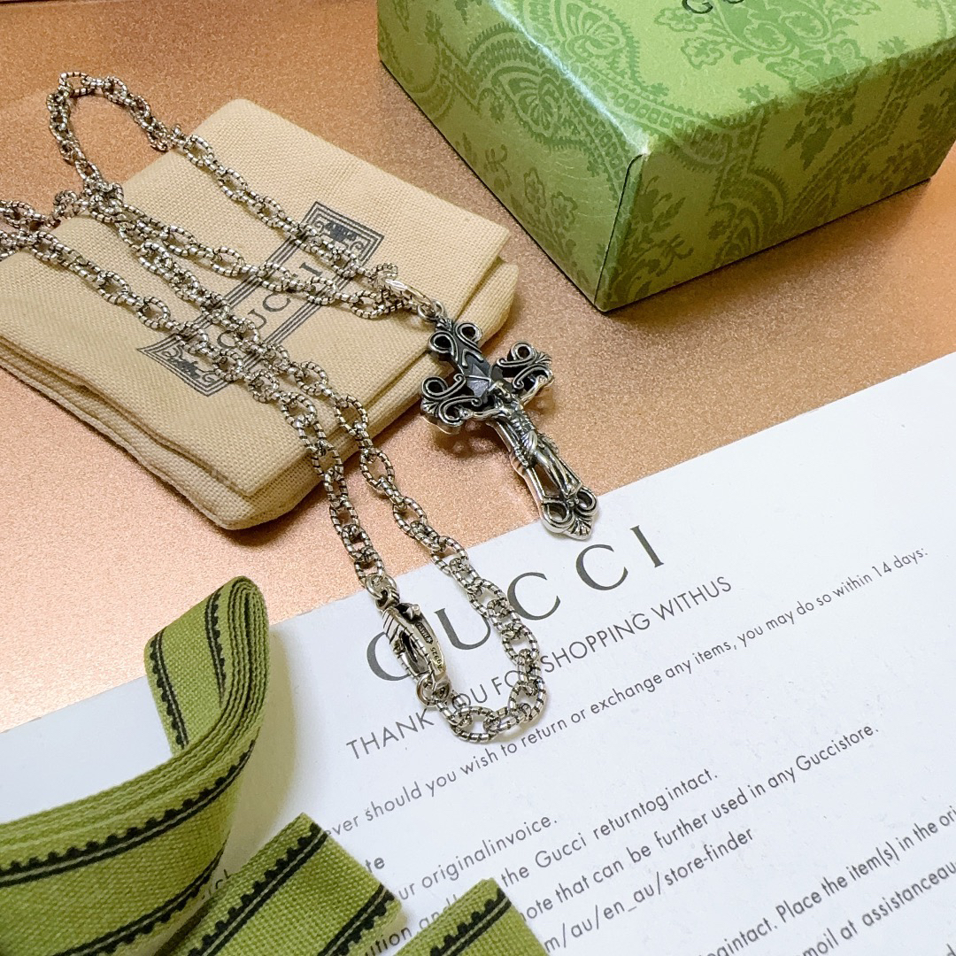 Gucci Anger Forest Series Cross Vintage Necklace
