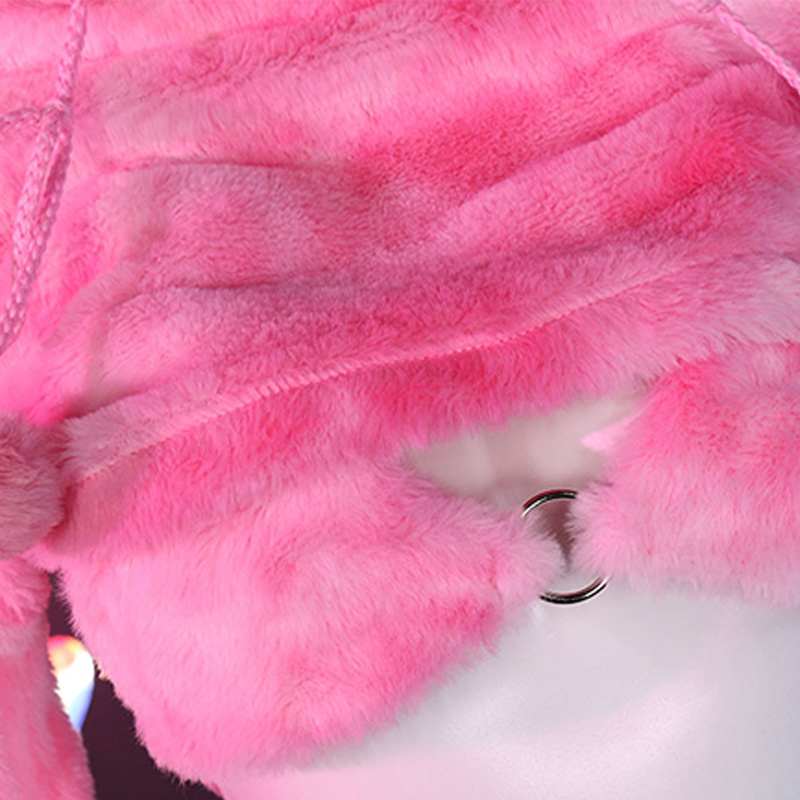 Cosplay Cartoon Kitty Paw Hooded Plush Lingerie Set