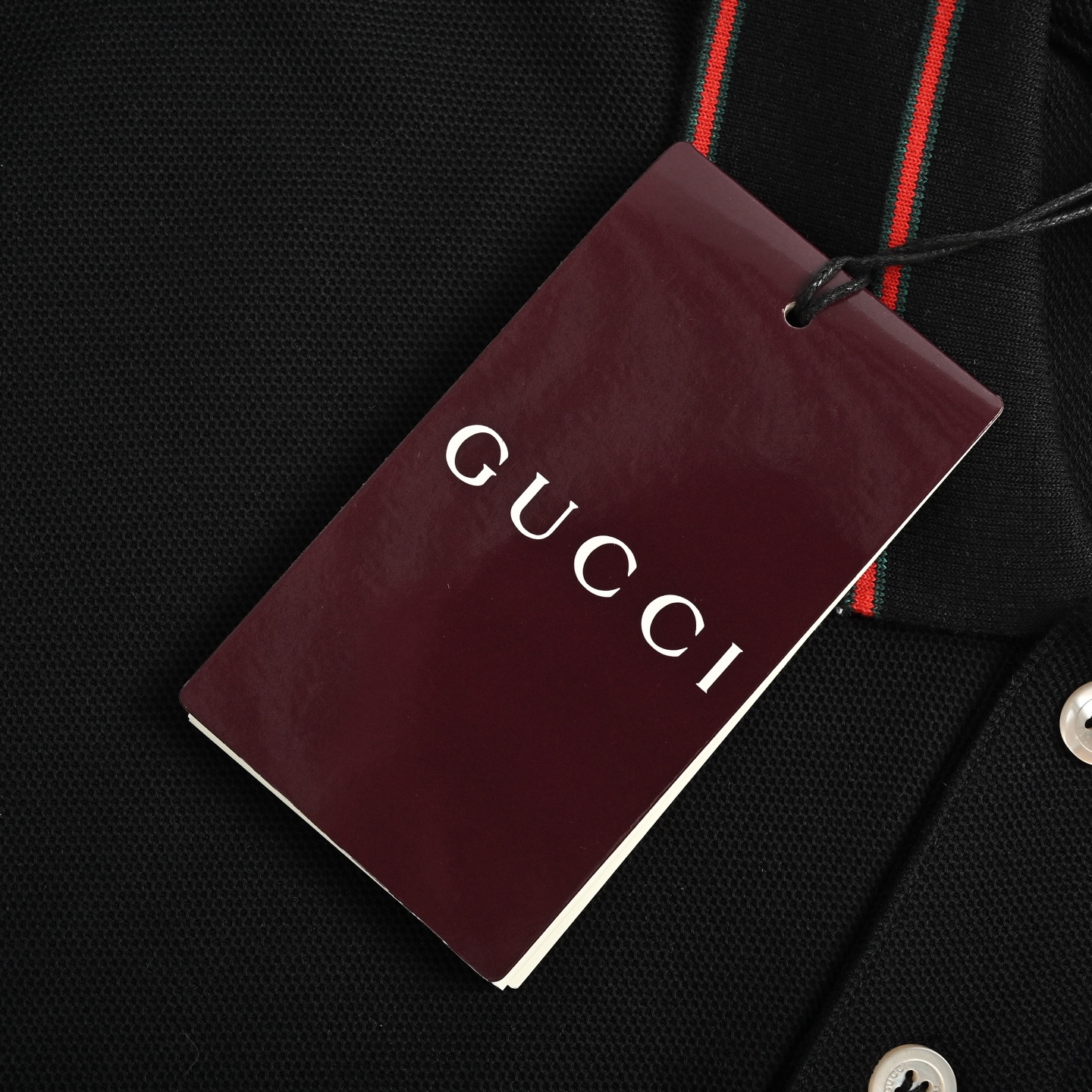Gucci 25ss letter collar jacquard Polo short sleeve