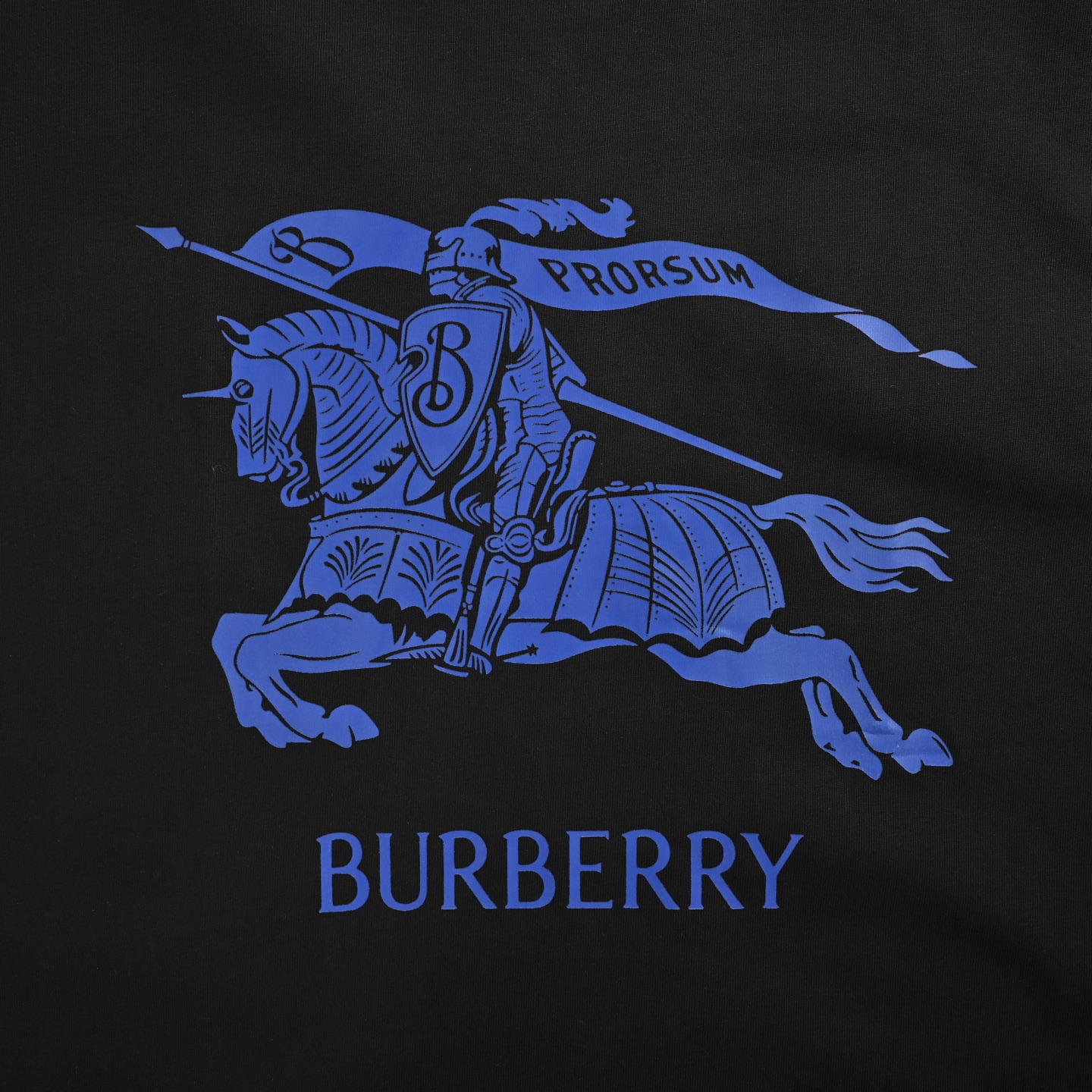 Burberry 25ss blue warhorse print short sleeve