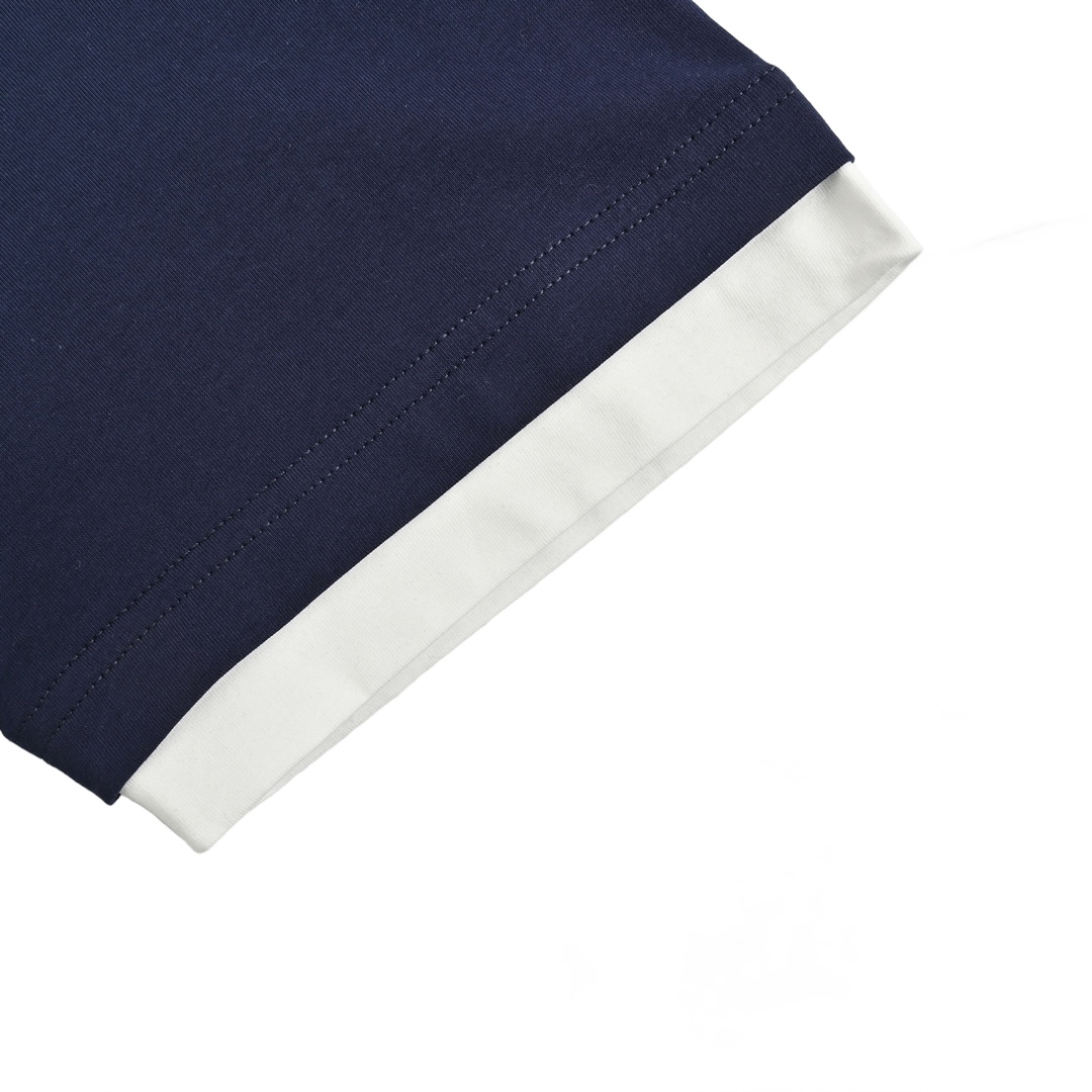 Prada 24ss fake two-piece triangle cloth label short sleeves