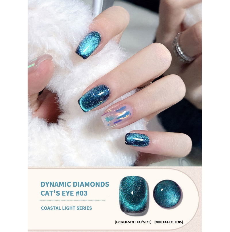 🎅2024 Christmas Promos🔥Cat Eye Nail Polish Glitter Design Coastal Light Series