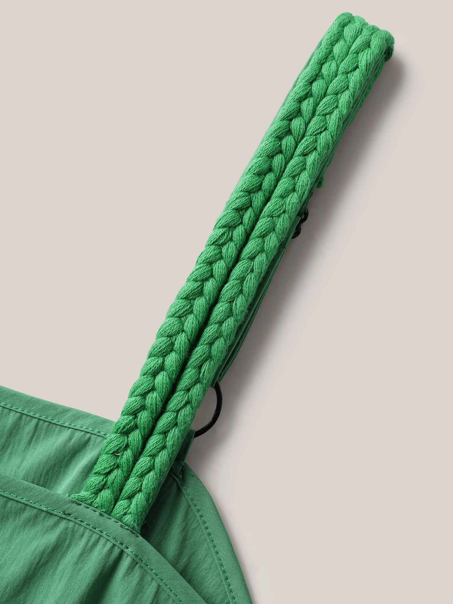 Solid Adjustable Straps Pockets Midi Dress