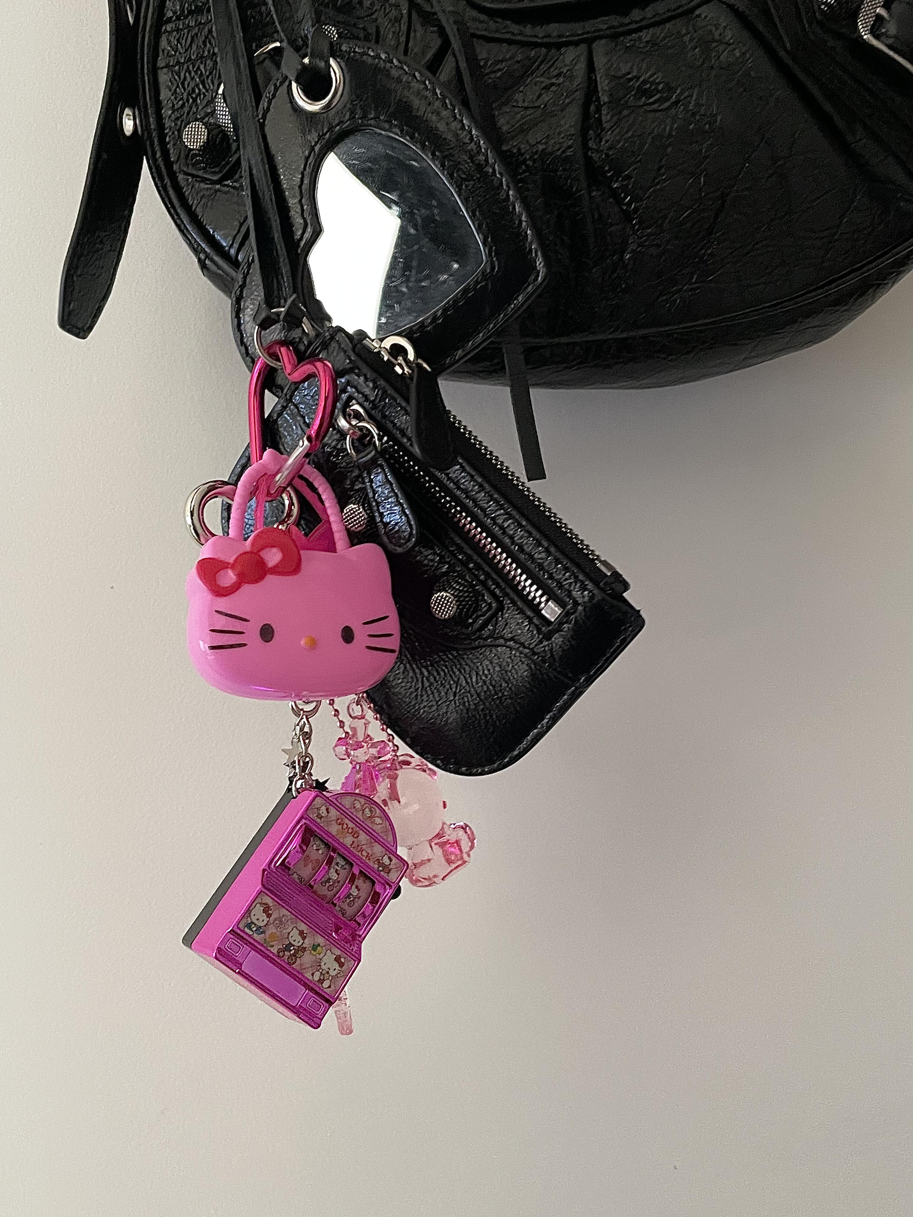 Pink HelloKitty Handmade Bag Charm Handbag Chains Decoration for Women Pendant Accessories for Purse Designer Shoulder Bag