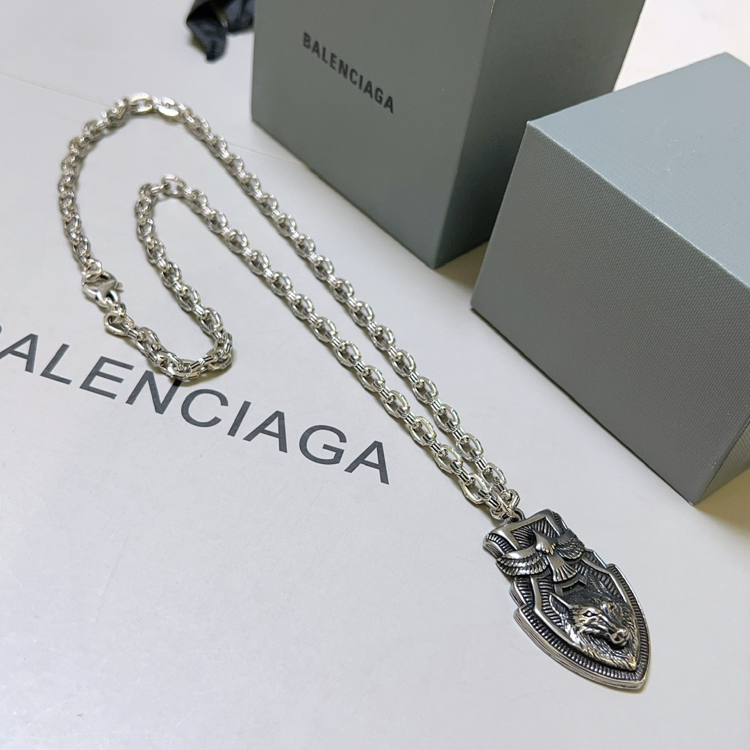 Balenciaga Wolf Head Chain Vintage Necklace