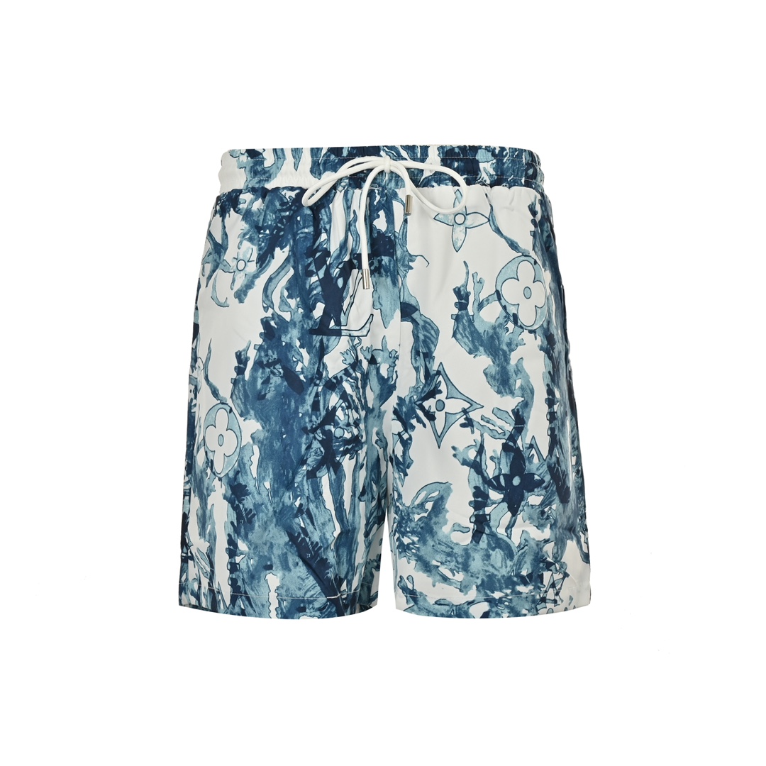 Louis Vuitton 24ss coral and seagrass print shorts