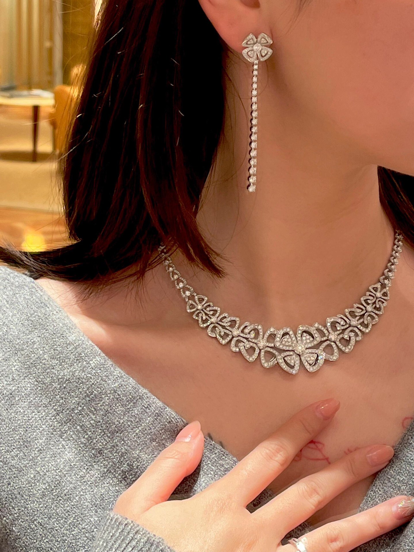 Bulgari diamond earrings