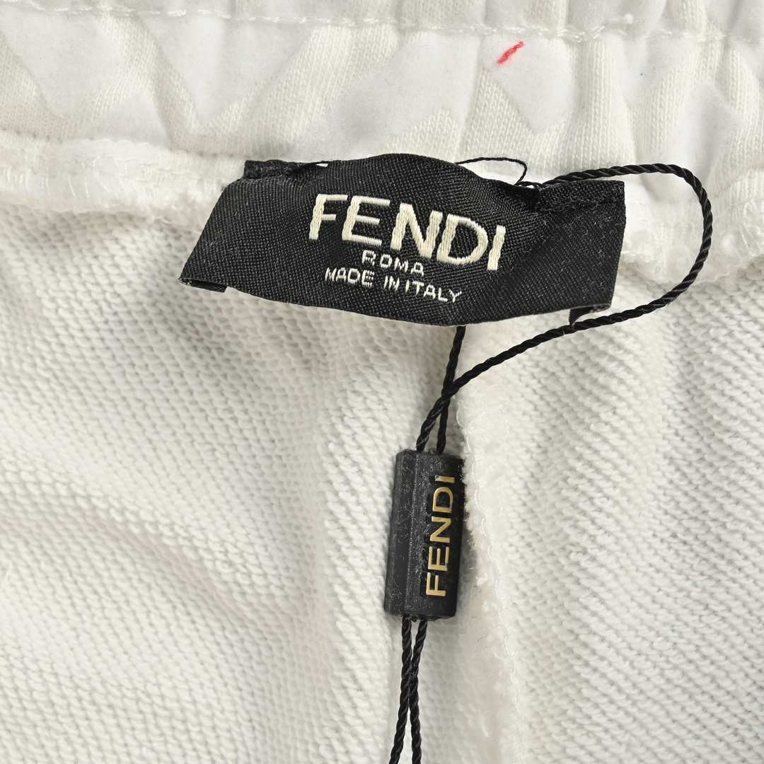Fendi 24ss FF flocked twill lettering shorts