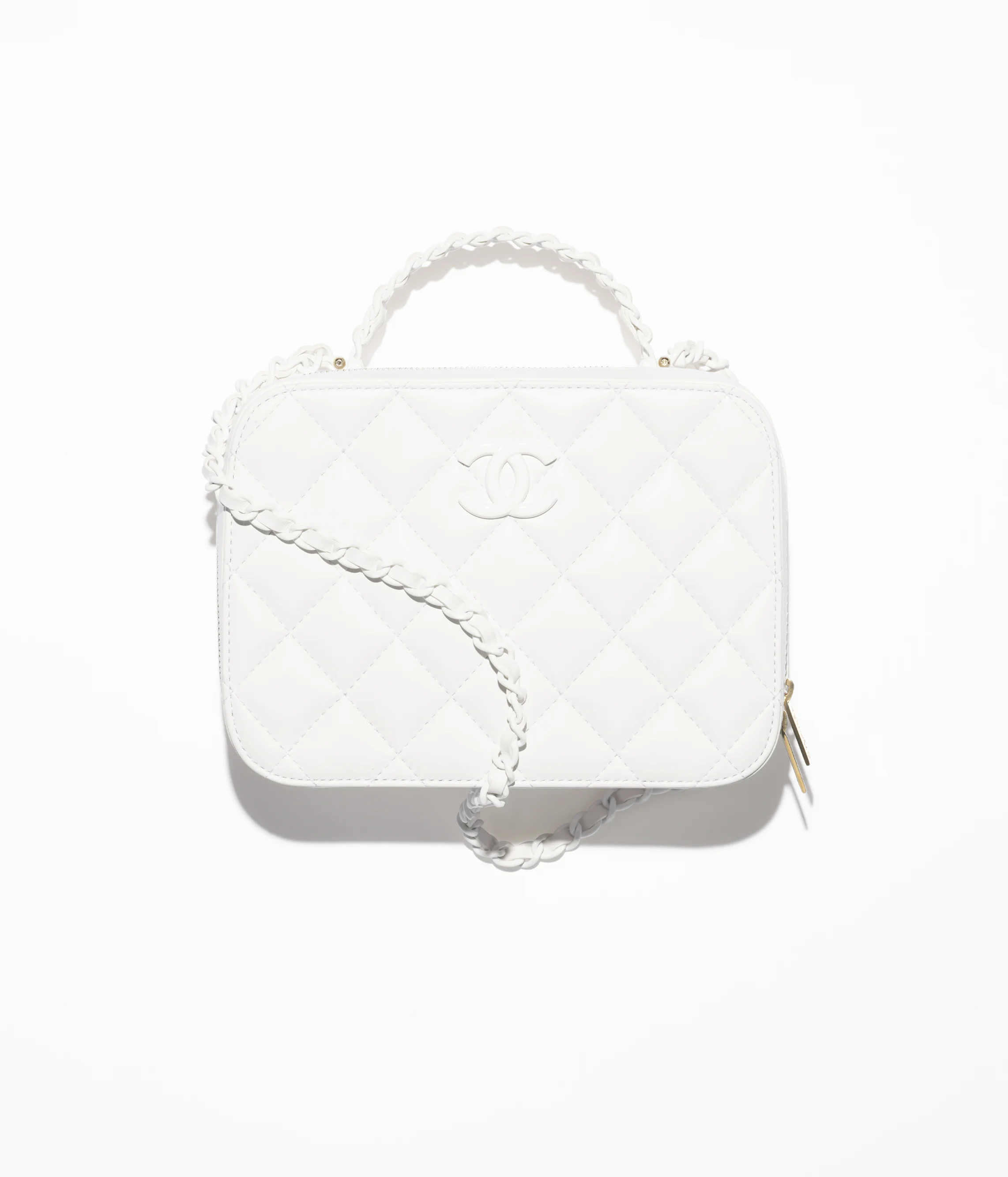 CHANEL Vanity Case Lambskin & Lacquered Metal White AS5331-B18687-10601