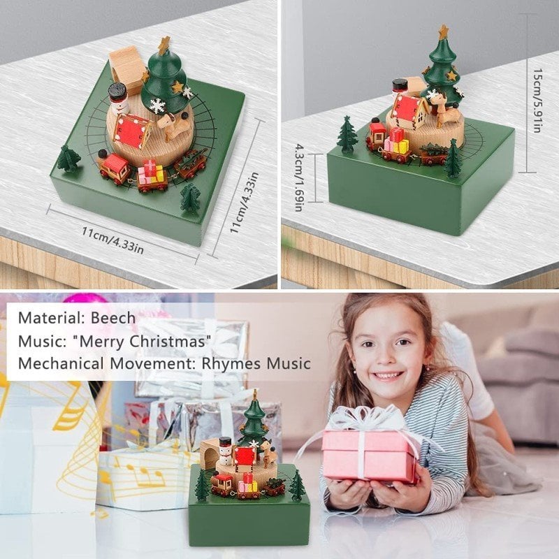 (🔥Last Day Promotion-SAVE 50% OFF)Handmade Wooden Rotating Music Boxes-BUY 2 GET 10% OFF & FREE SHIPPING