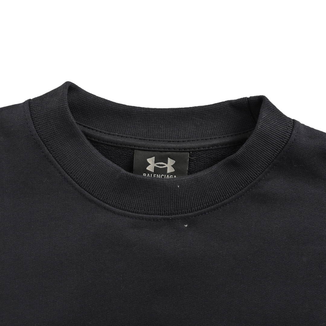 Balenciaga 24Fw Under Armour Collaboration Embroidered Logo Crew Neck Sweatshirt