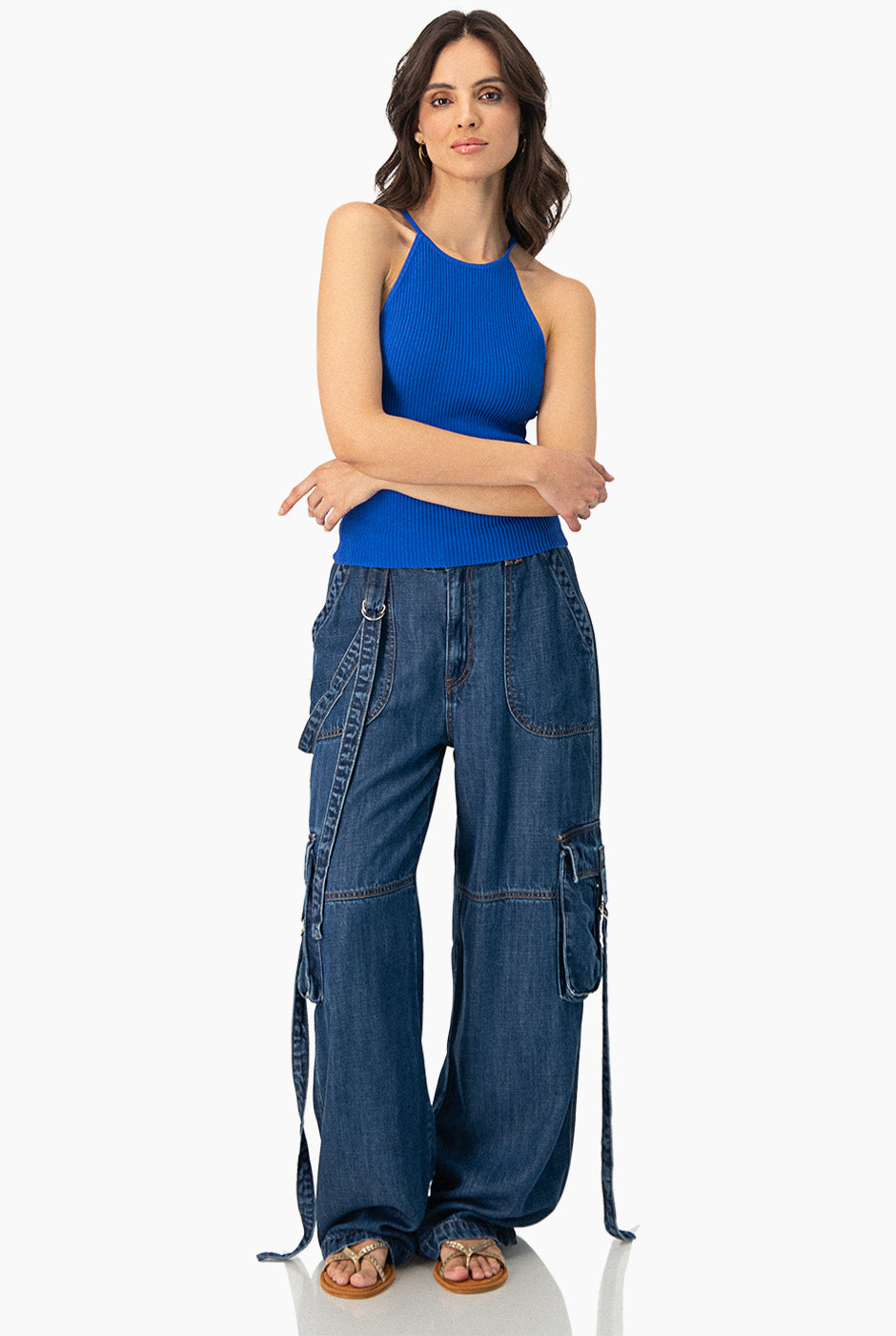 Slim Top Halter Rib