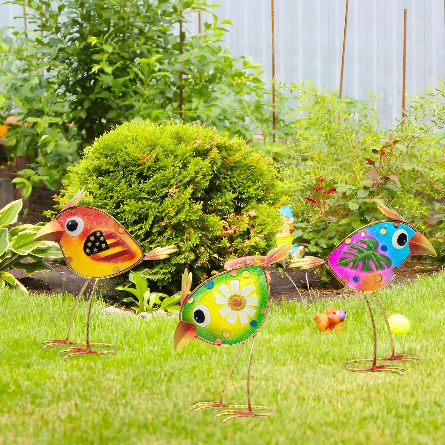 🔥Last Day 50% OFF🔥Funny Metal & Glass Bird Decor - 3 Pack