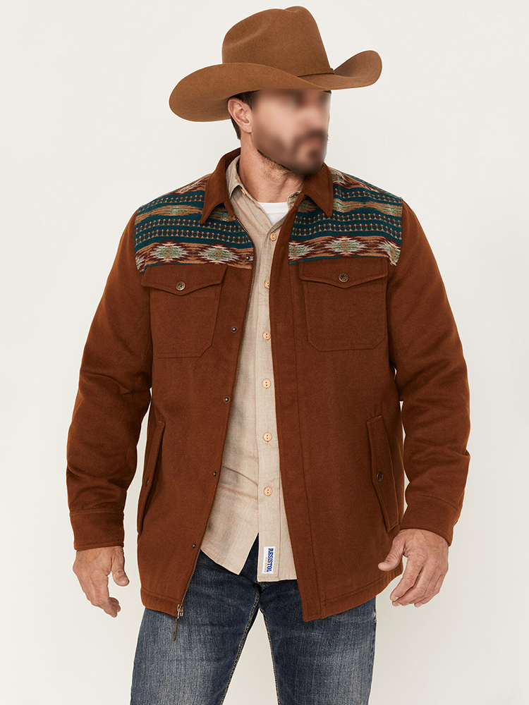 Vintage Men'S Western Denim Casual Jacket