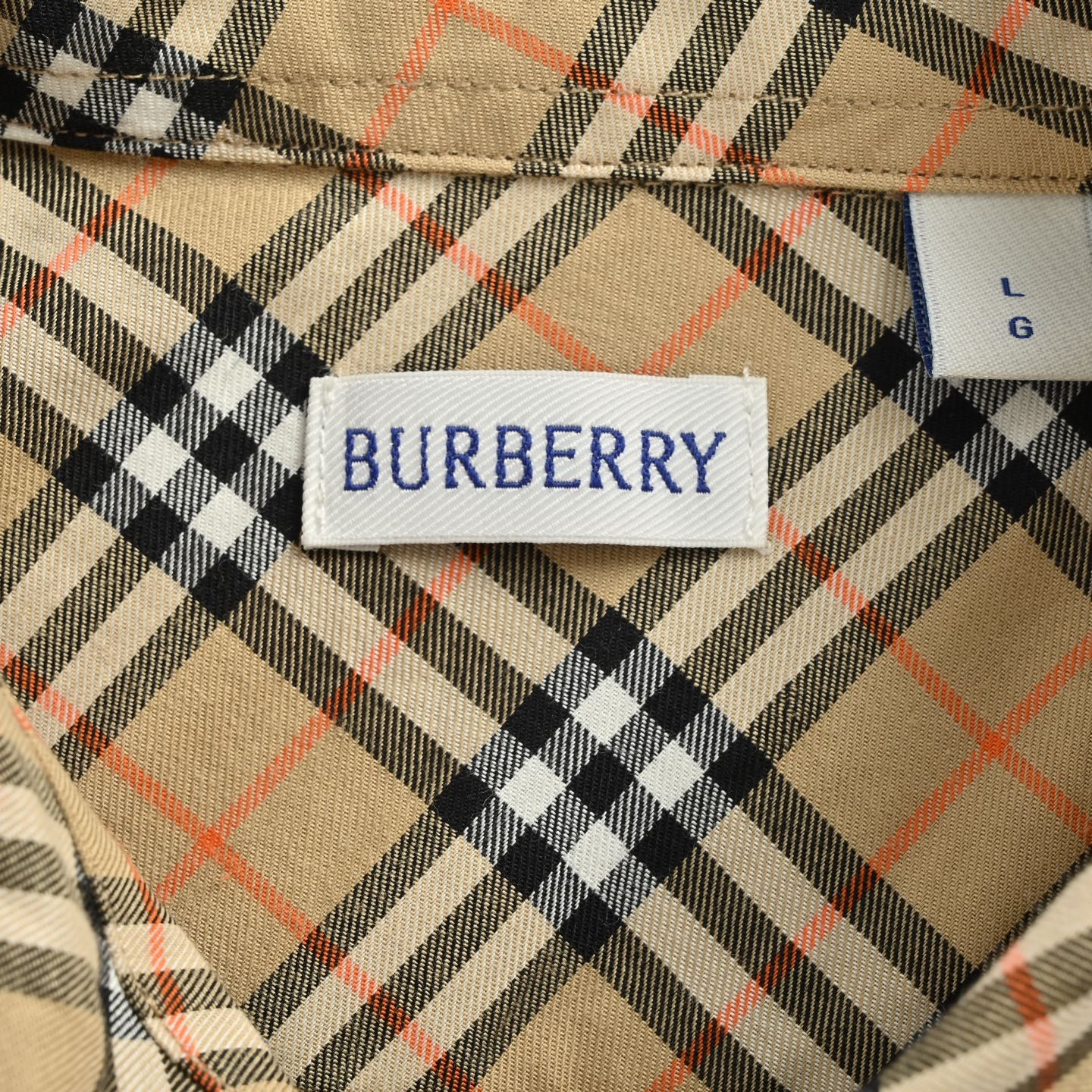 Burberry 25ss shield embroidered oblique check short sleeve shirt