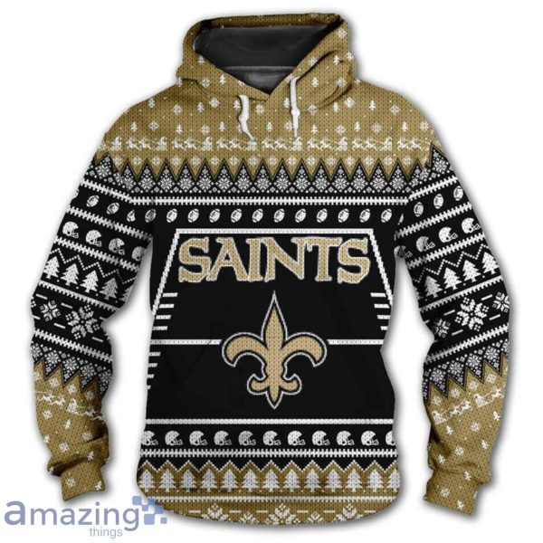 NEW ORLEANS SAINTS 3D CHRISTMAS HOODIE ABC02