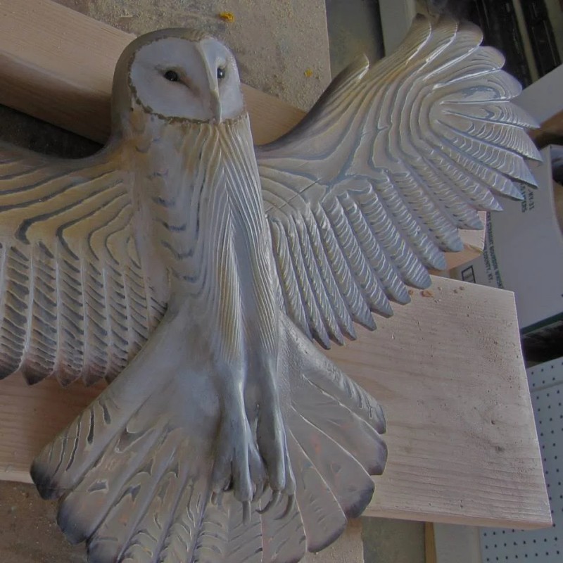 (🔥Father's Day Promotion 60% OFF)-Barn Owl Wall Art - Hand Carved Art-BUY 2 GET 10% OFF & FREE SHIPPING