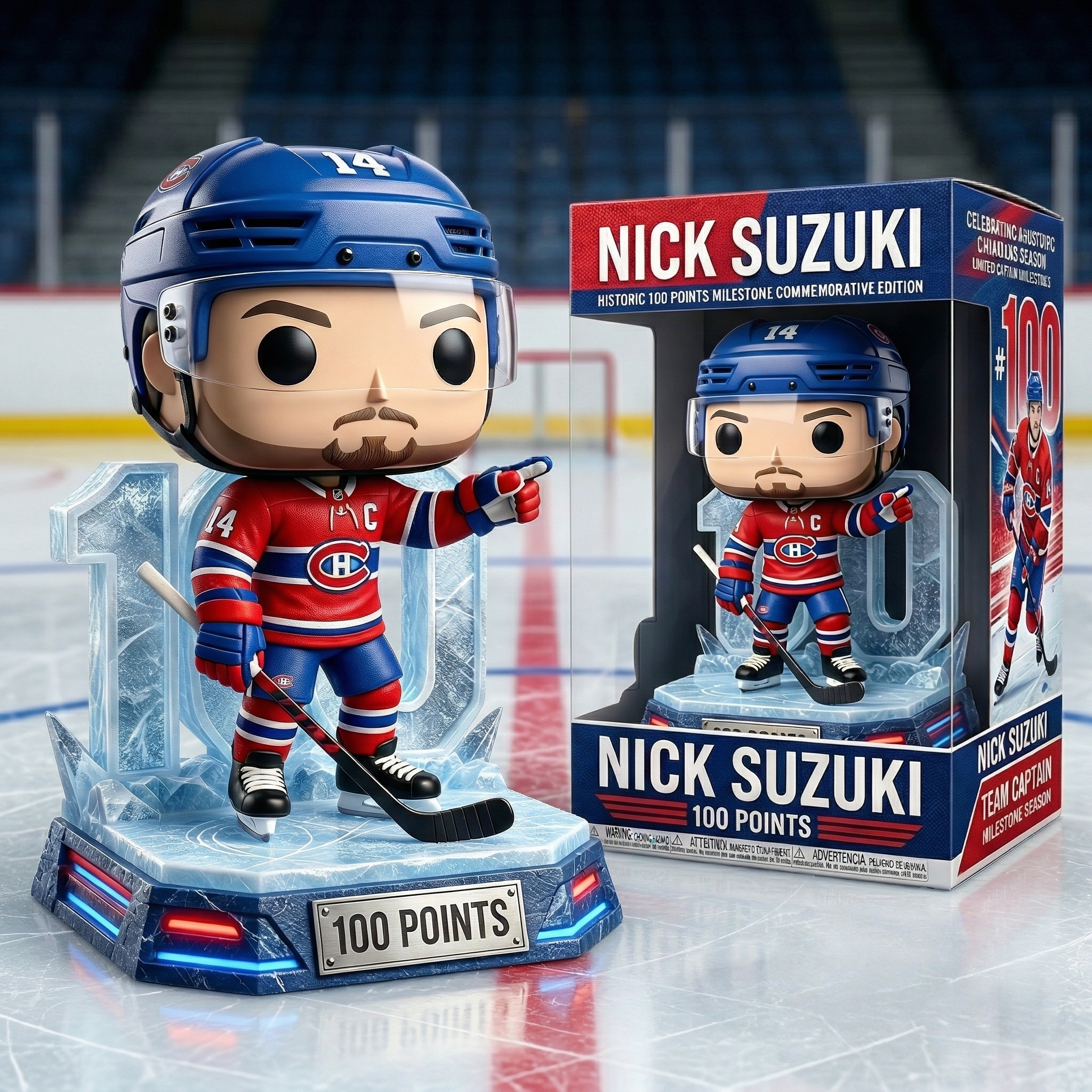 🏒 Nick Suzuki: 100 Points Historic Milestone – Canadiens Pop! Legend 🇨🇦