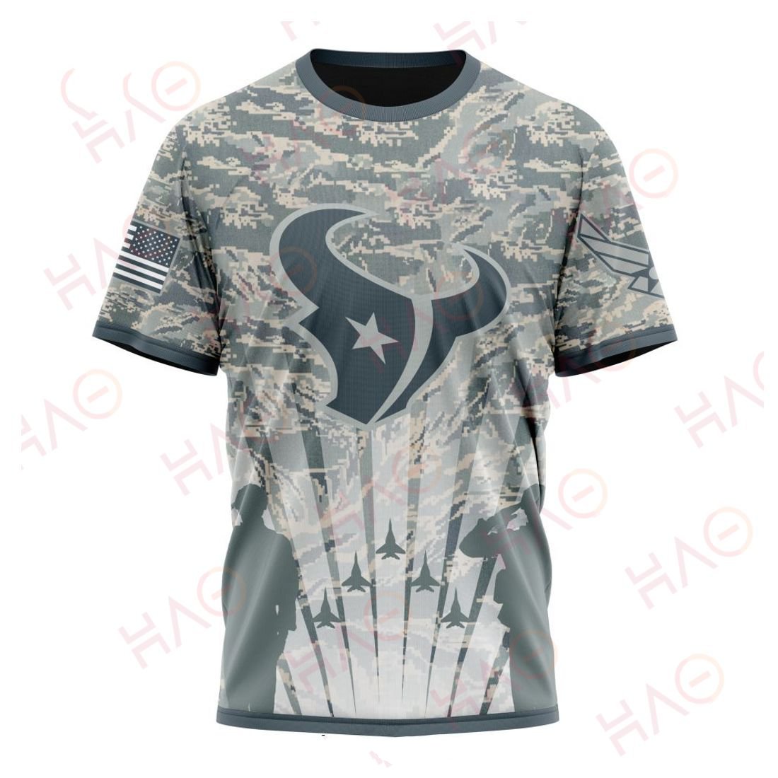 HOUSTON TEXANS 3D HOODIE US AIR FORCE