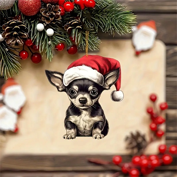 🎄Christmas Issue - 🎁For Animal Lovers -🐶 Cute Dog Pendant with Christmas Hat