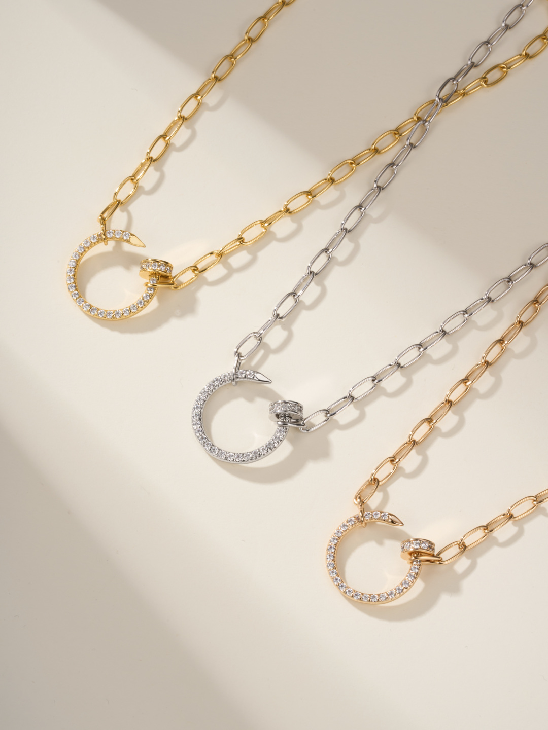 Cartier diamond nail necklace