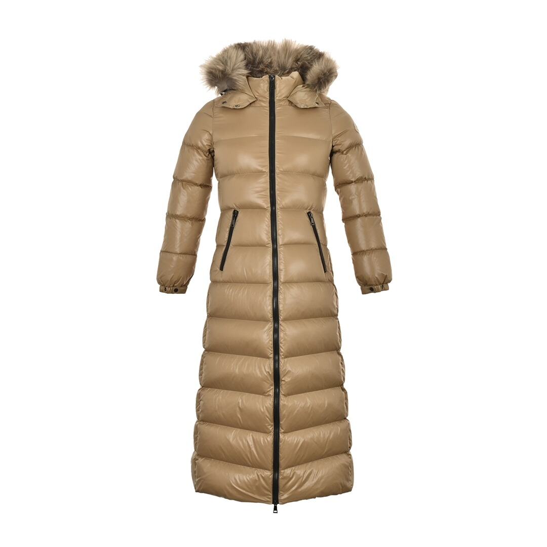 Moncler Hudson Women's Long Waist Hooded Down Jacket