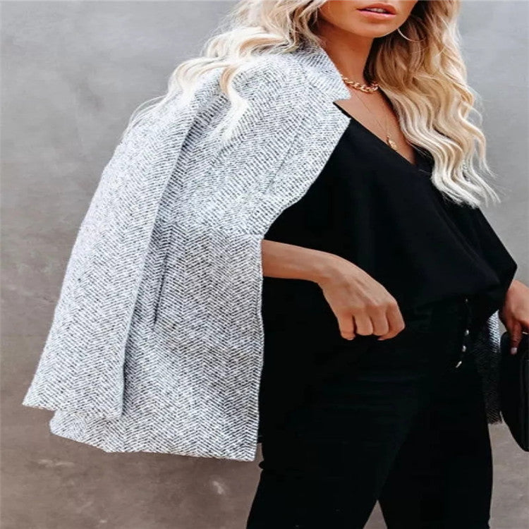 High-end Short Woolen Coat - Thick and Luxurious for Winter