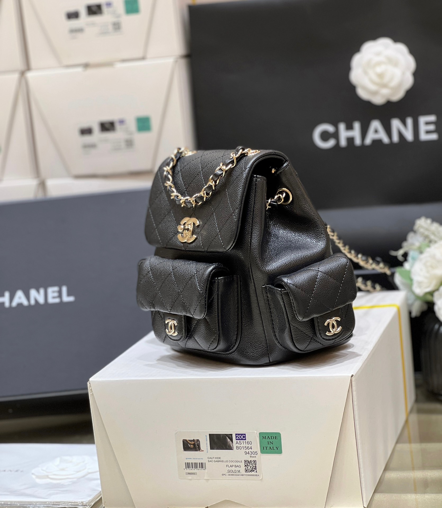 Chanel 23K autumn and winter series duma double backpack AS4399 00148
