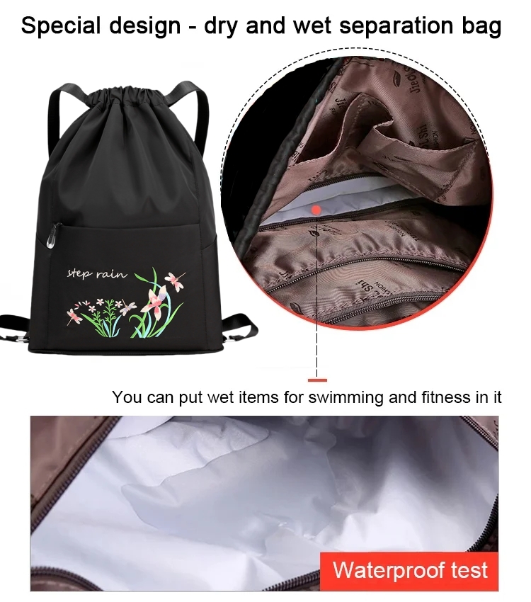 Drawstring Foldable Large Capacity Dry-wet Separation Travel Sports Backpack--BUY 2 FREE SHIPPING