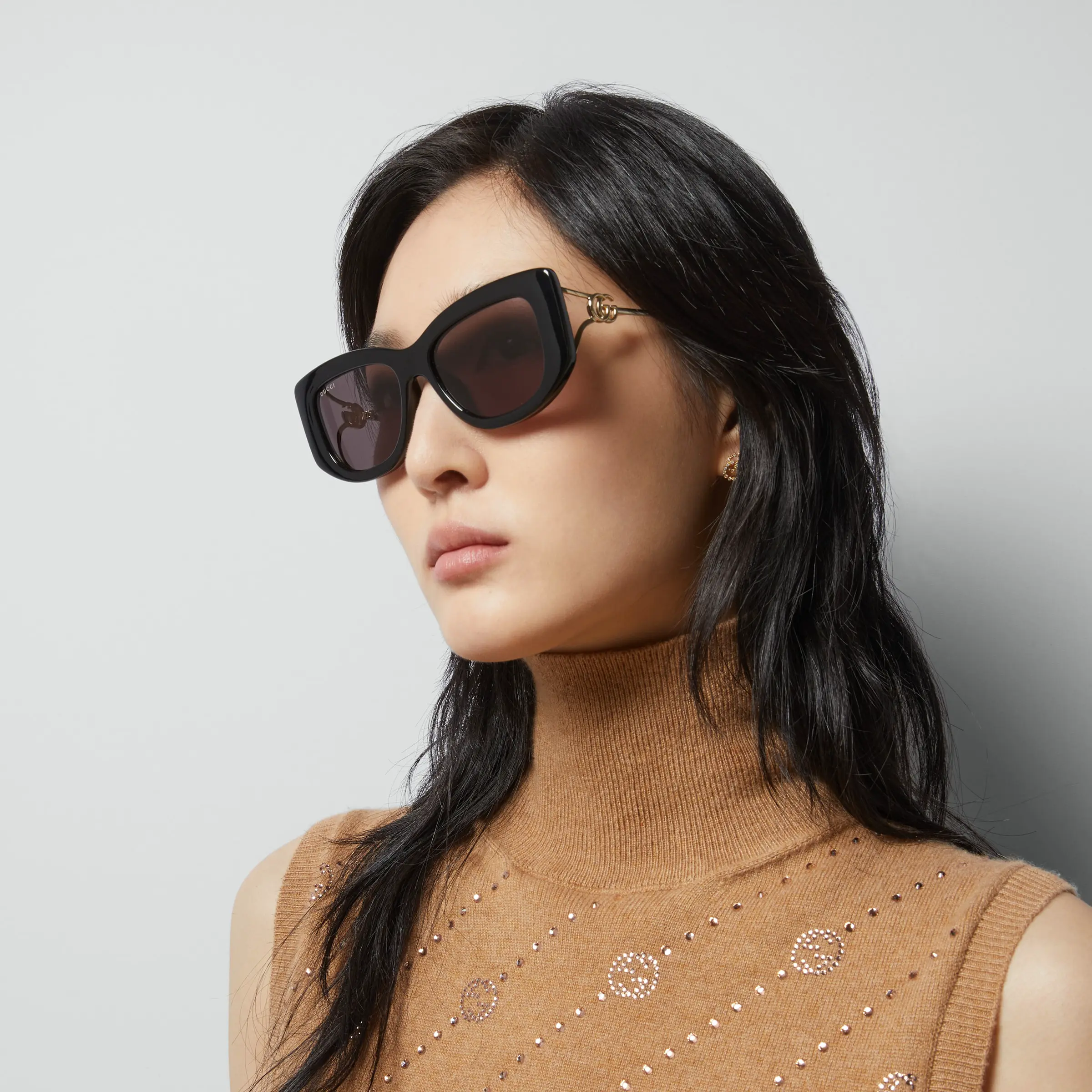 Gucci Fitted Rectangular Frame Sunglasses