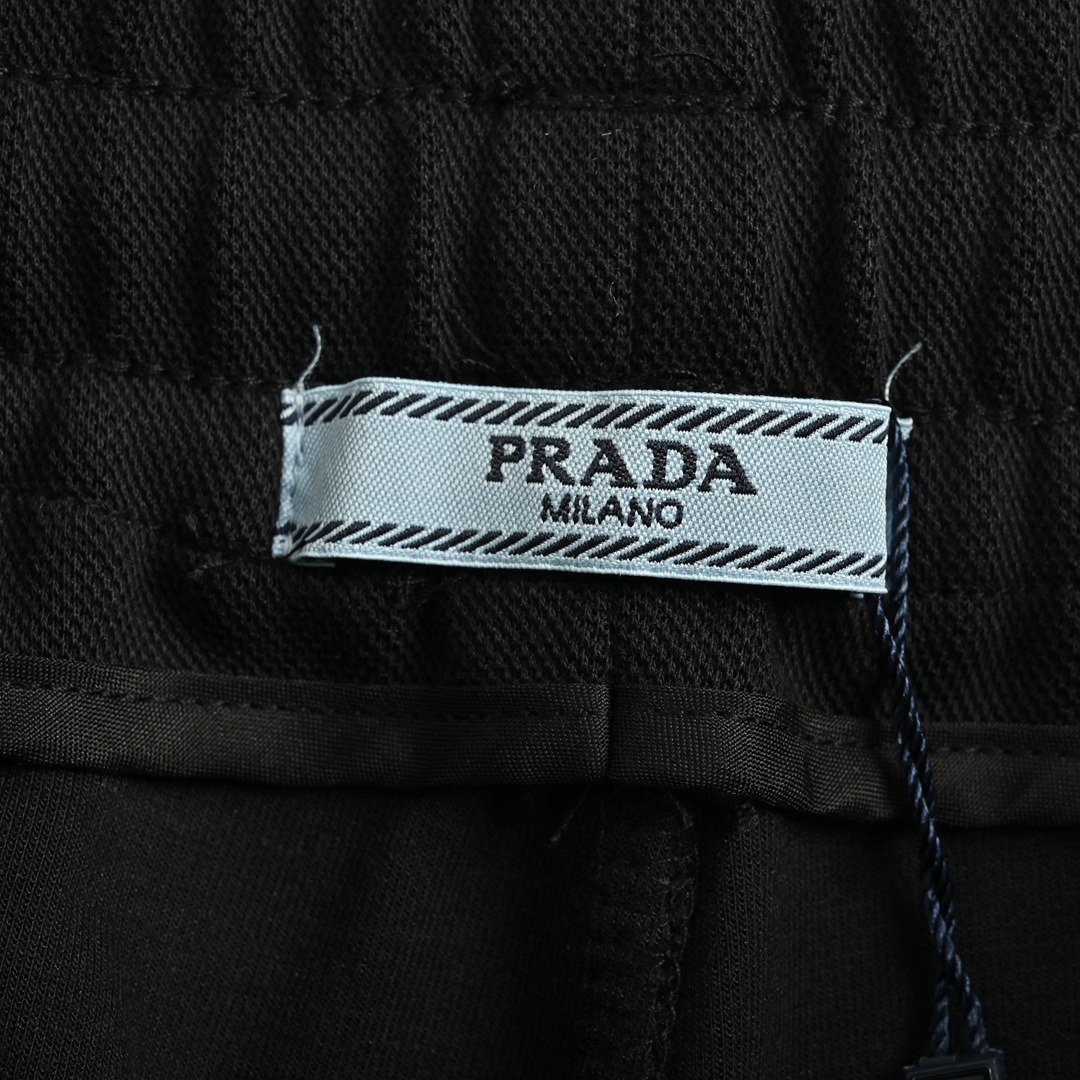 Prada 24Fw triangle logo side webbing suit trousers
