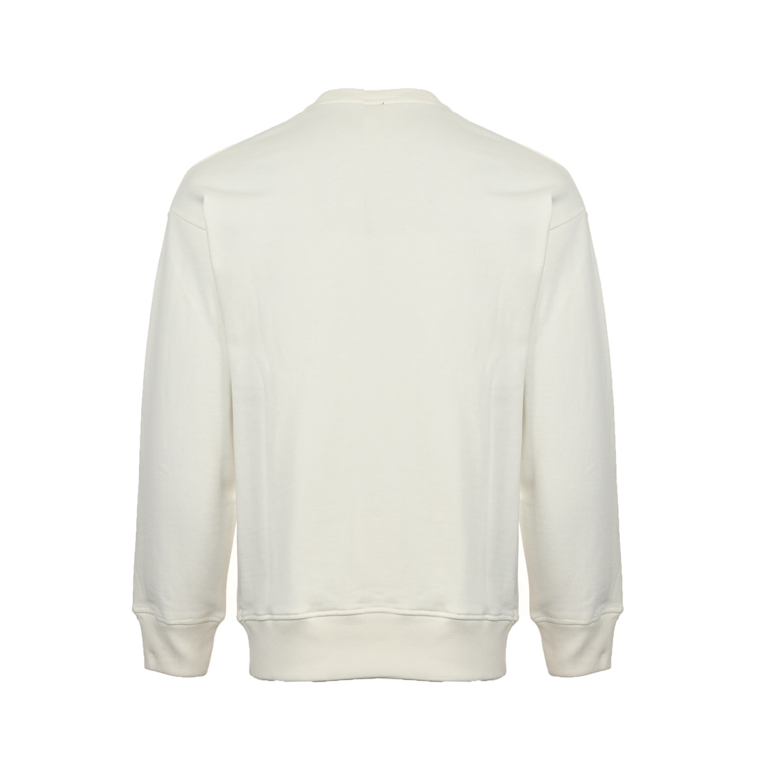 Fendi 24Fw crew neck sweatshirt with zippered chest leather pockets
