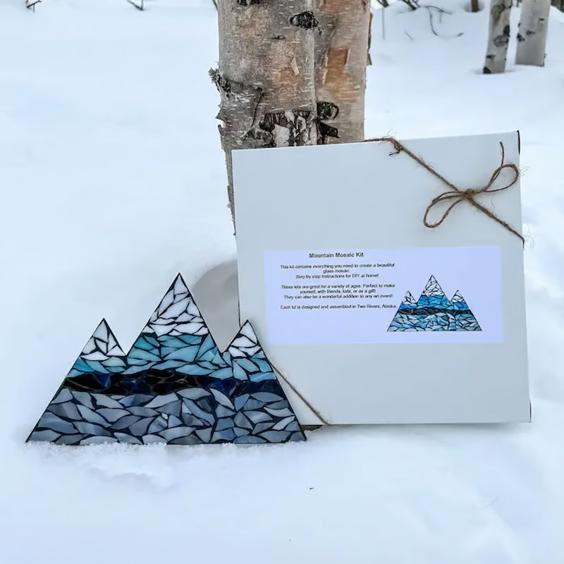 Last Day 70% OFF - Mountain Range Glass Mosaic DIY Kit