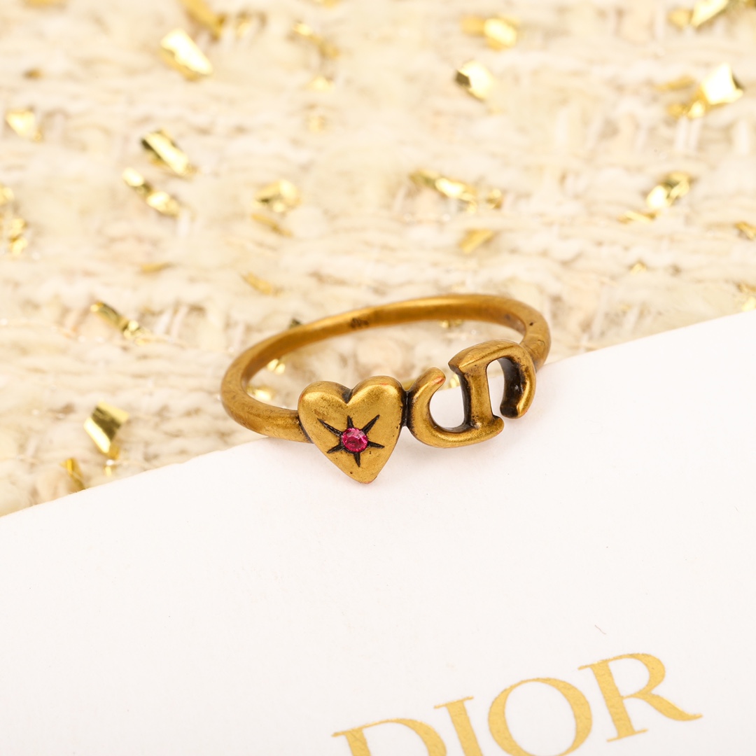 Dior retro love cd bead ring