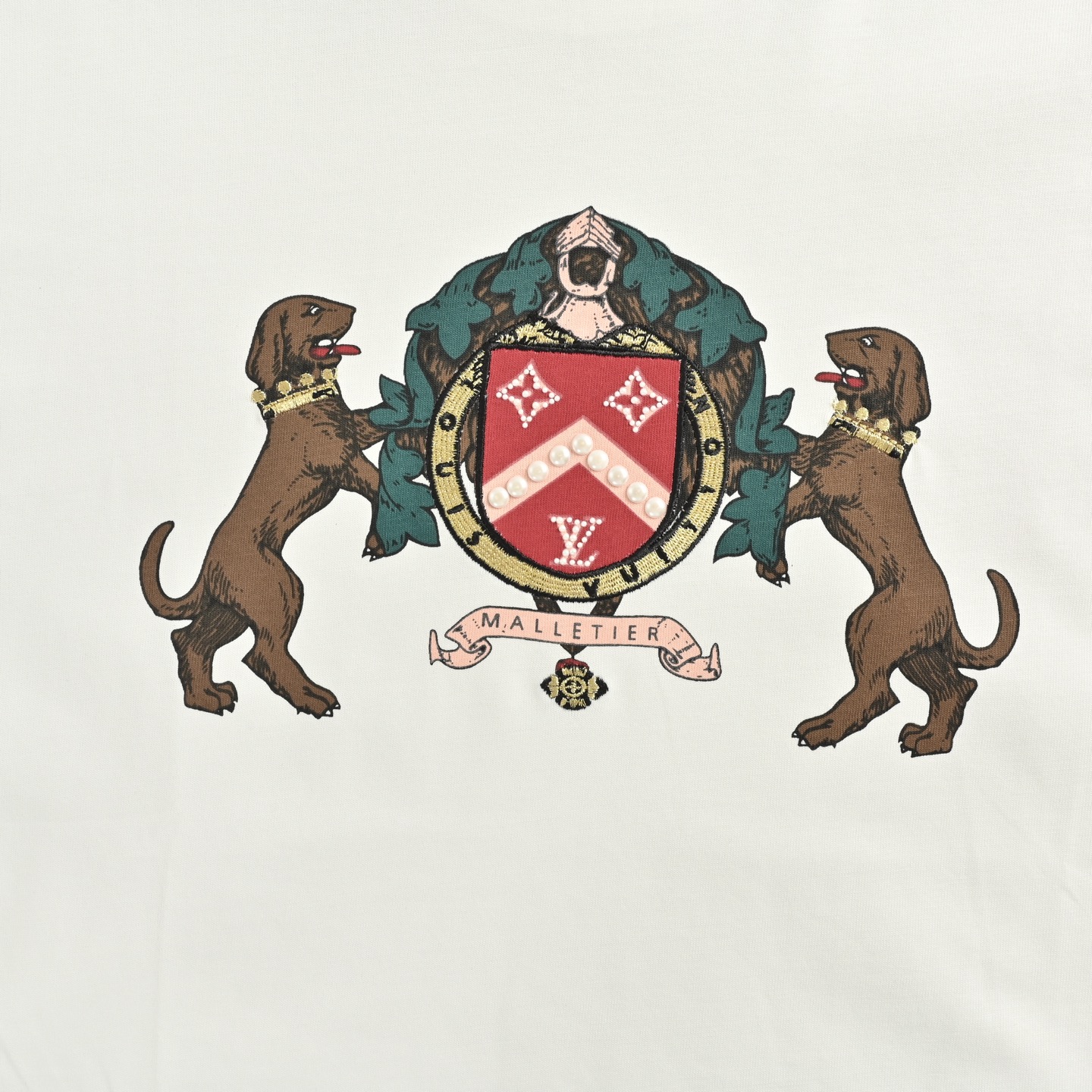 Louis Vuitton 25ss Double Dog Logo Print Short Sleeve