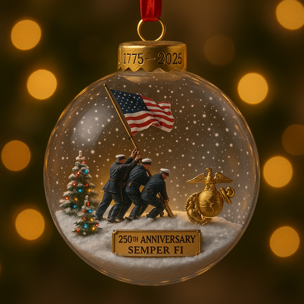 Valor in Winter: U.S. Marine Corps 250th Anniversary Ornament