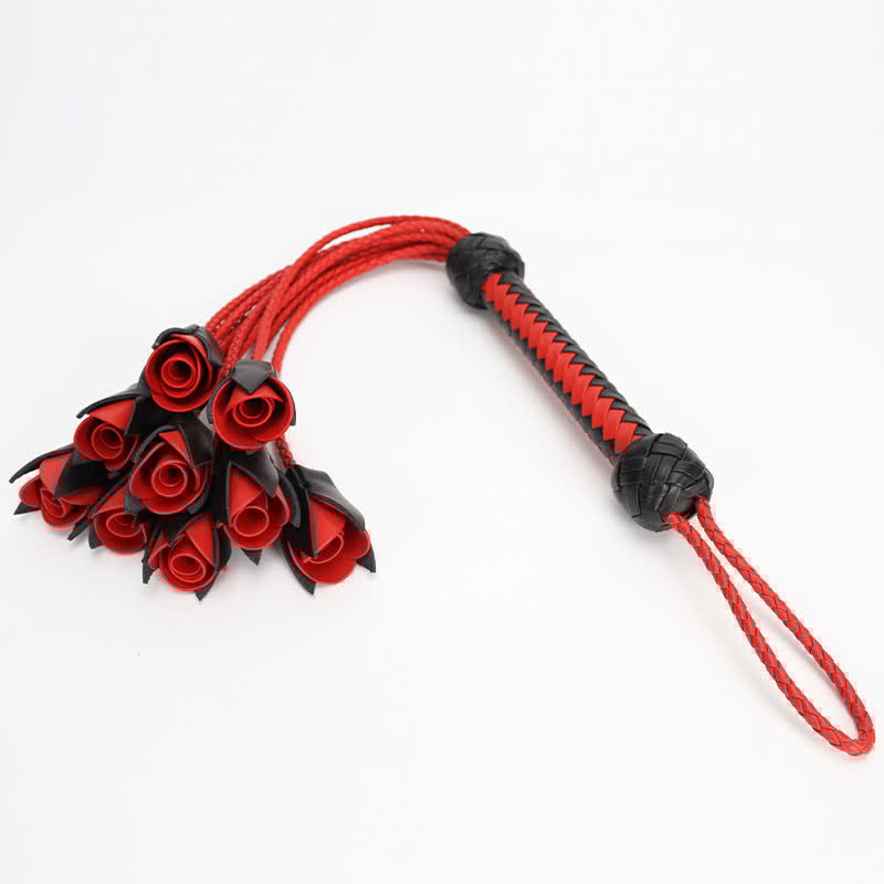 Maid Cosplay Leather Rose Whip