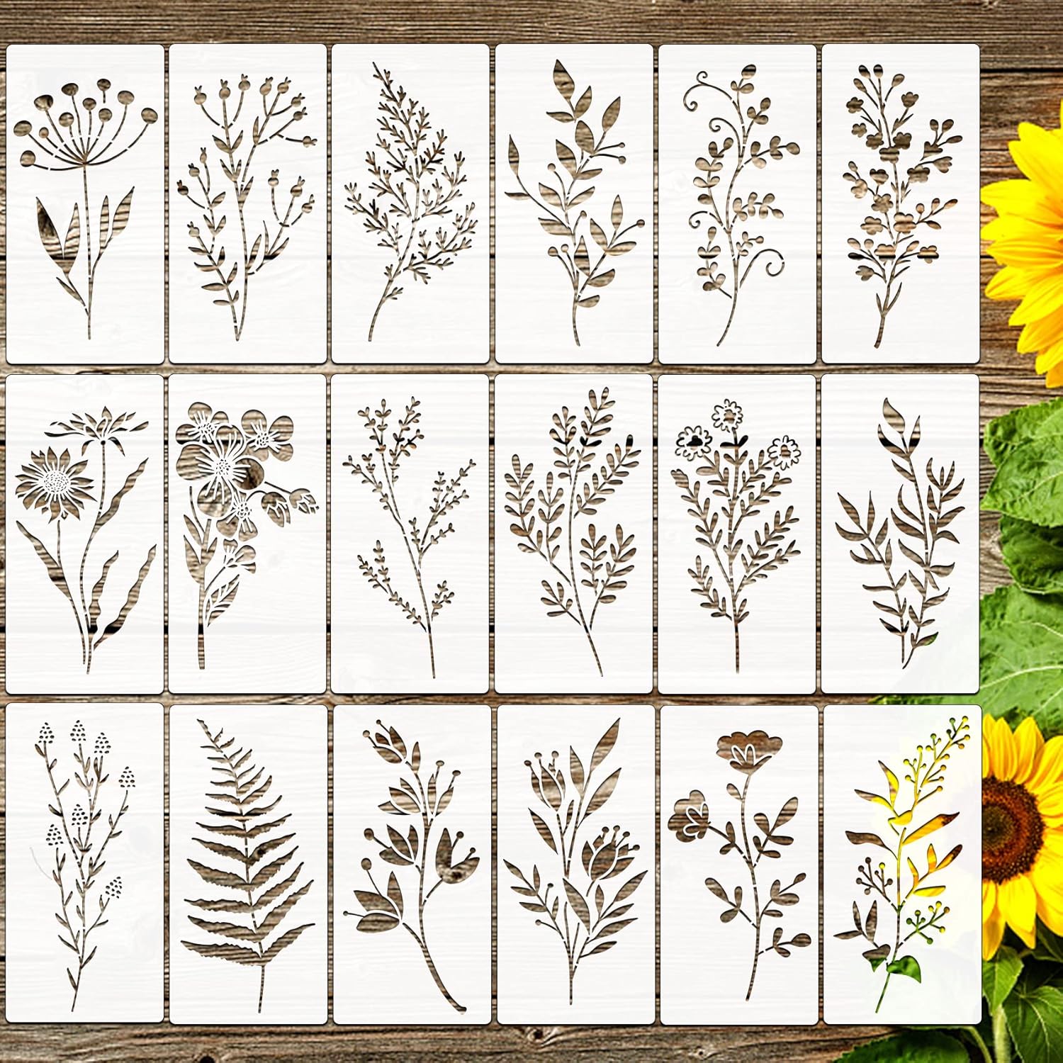 Last Day 70% OFF - Flower and leaf painting template 🌻 (repeatable)
