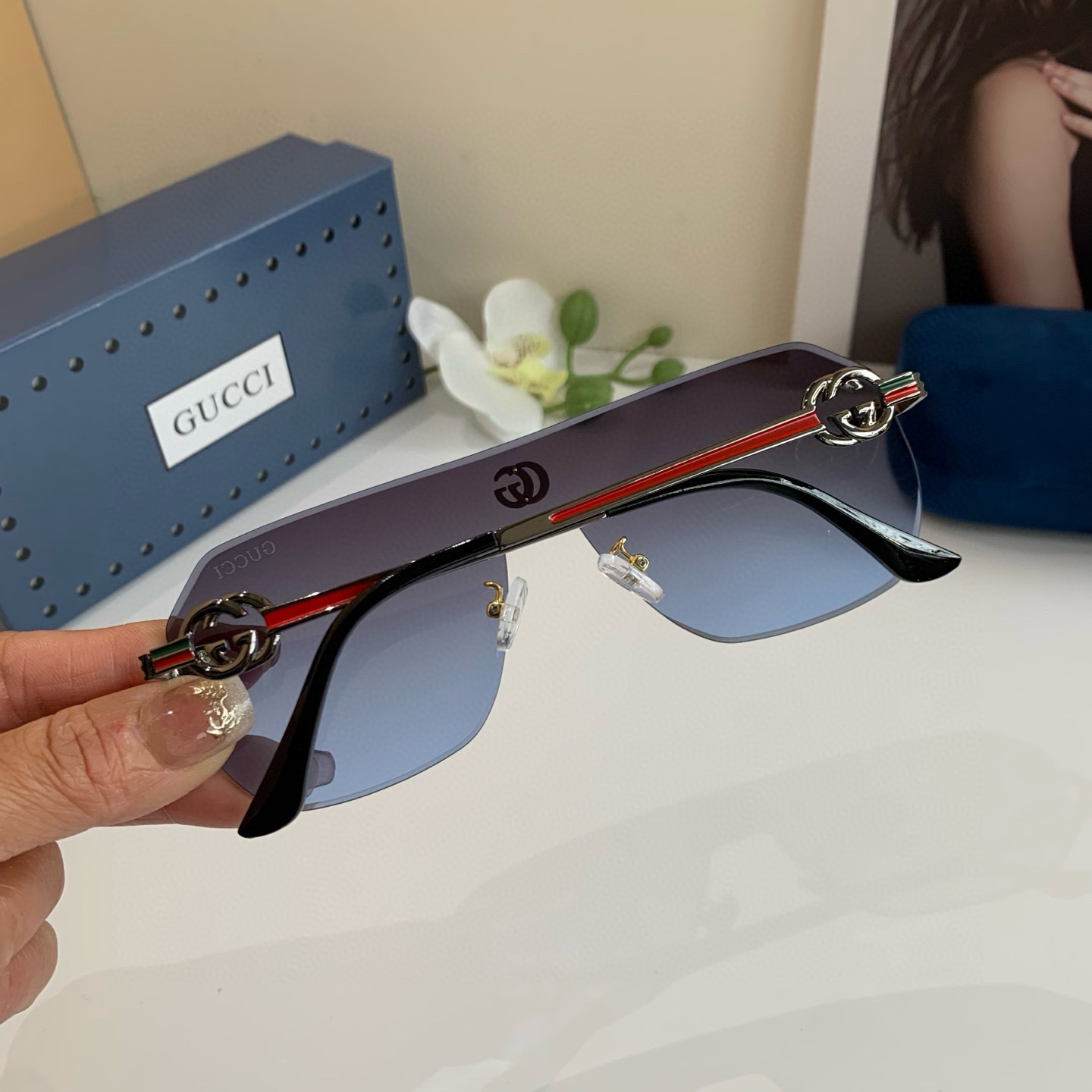 Gucci rimless sunglasses