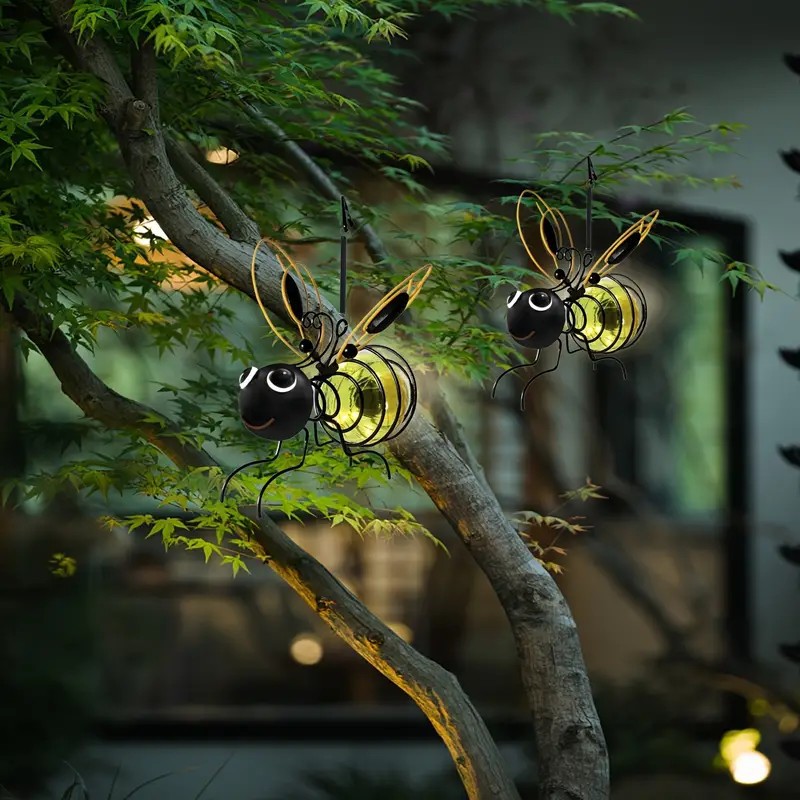 🎉🎉Garden courtyard decoration simulation insect chandelier🐦🐞🦋🦩🐝