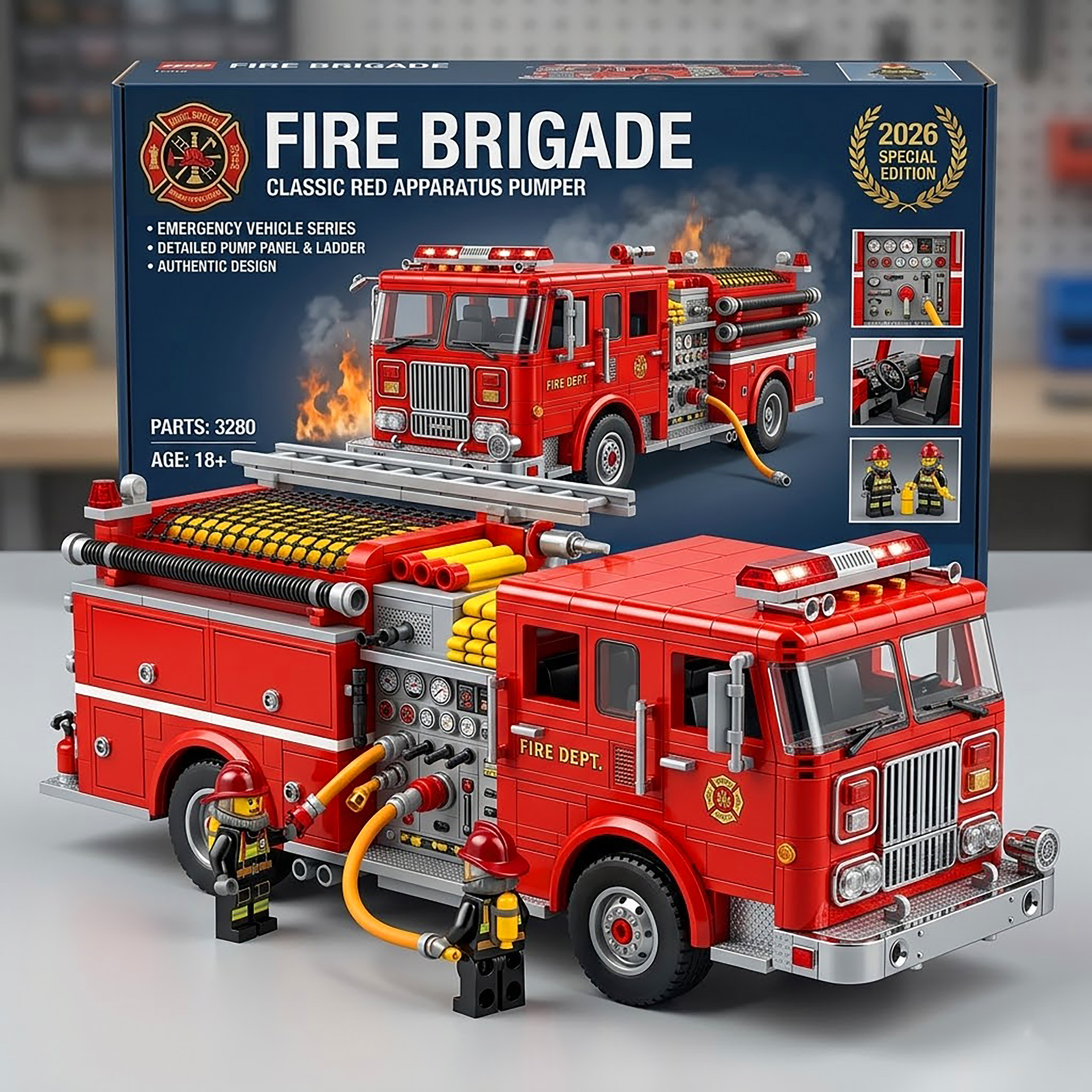🚒 Fire Brigade: Classic Red Pumper – Ultimate Hero Build 🦺