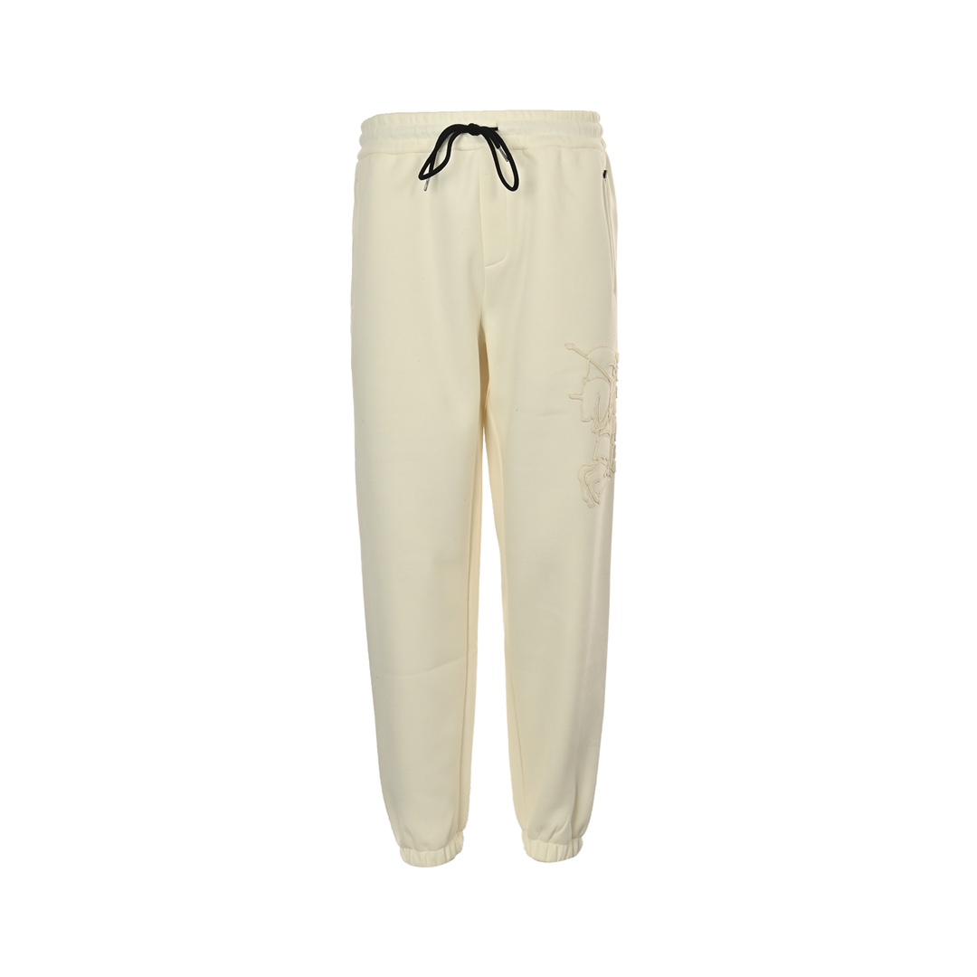 Burberry 24Fw side warhorse embroidered cuffed trousers