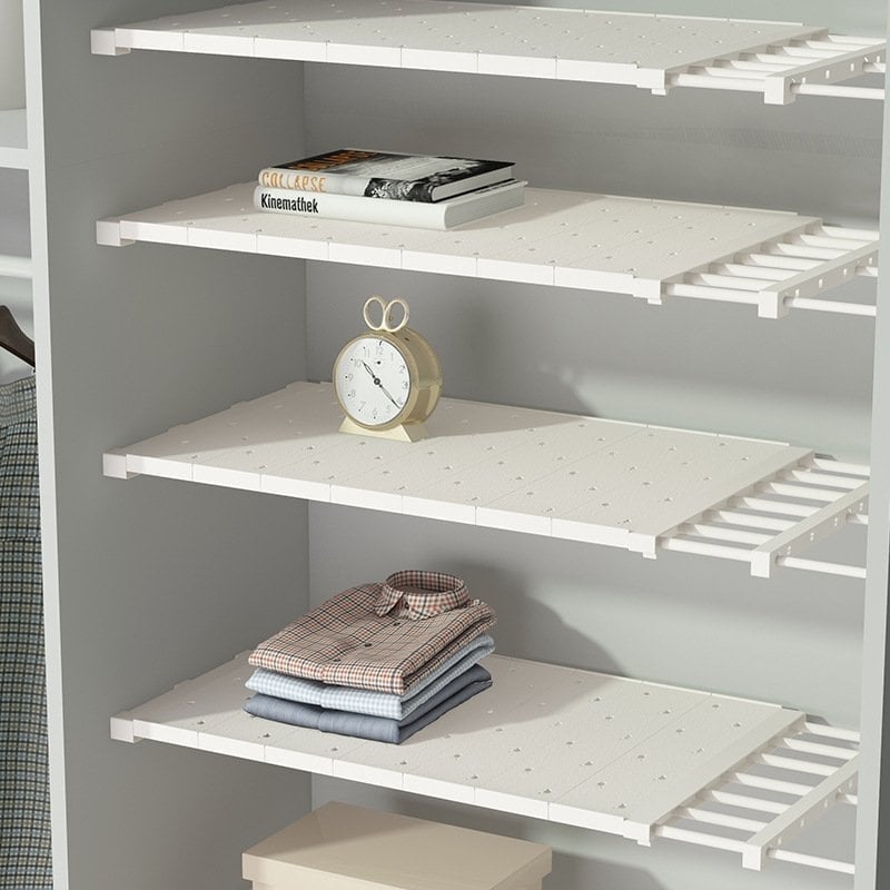 🔥Mother's Day Sale 50%-Expandable Closet Tension Shelf Storage Rack for Wardrobe, Kitchen, Bathroom-Buy 2 Free Shipping