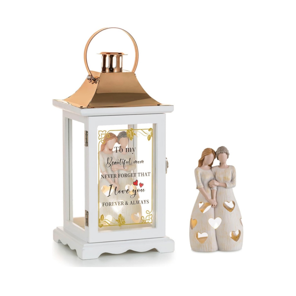 💖Mothers Gifts: Unique Decorative Lantern Sentimental Gift Ideas from Daughter Candle Holders Decor with Tealight