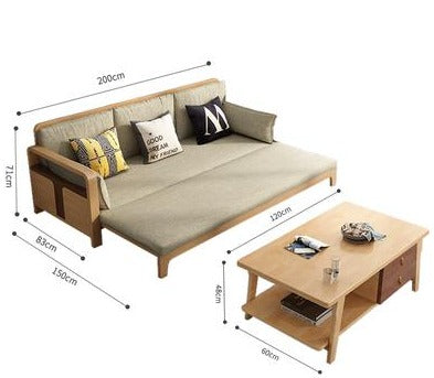 MAVERICK Nordic Solid Wood Sofa Living Room