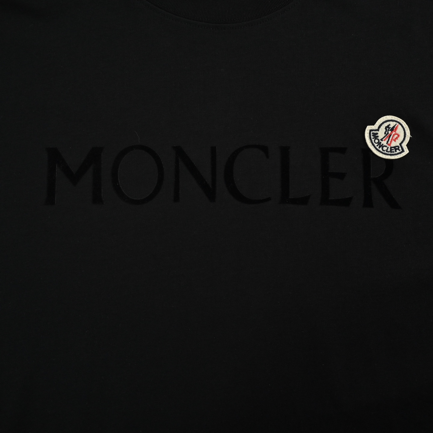 Moncler classic flocked letter logo print short sleeves