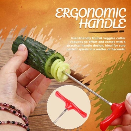 (🔥CHRISTMAS SALE 50% OFF)Vegetable Fruit Spiral Knife-BUY 3 GET 2 FREE NOW!