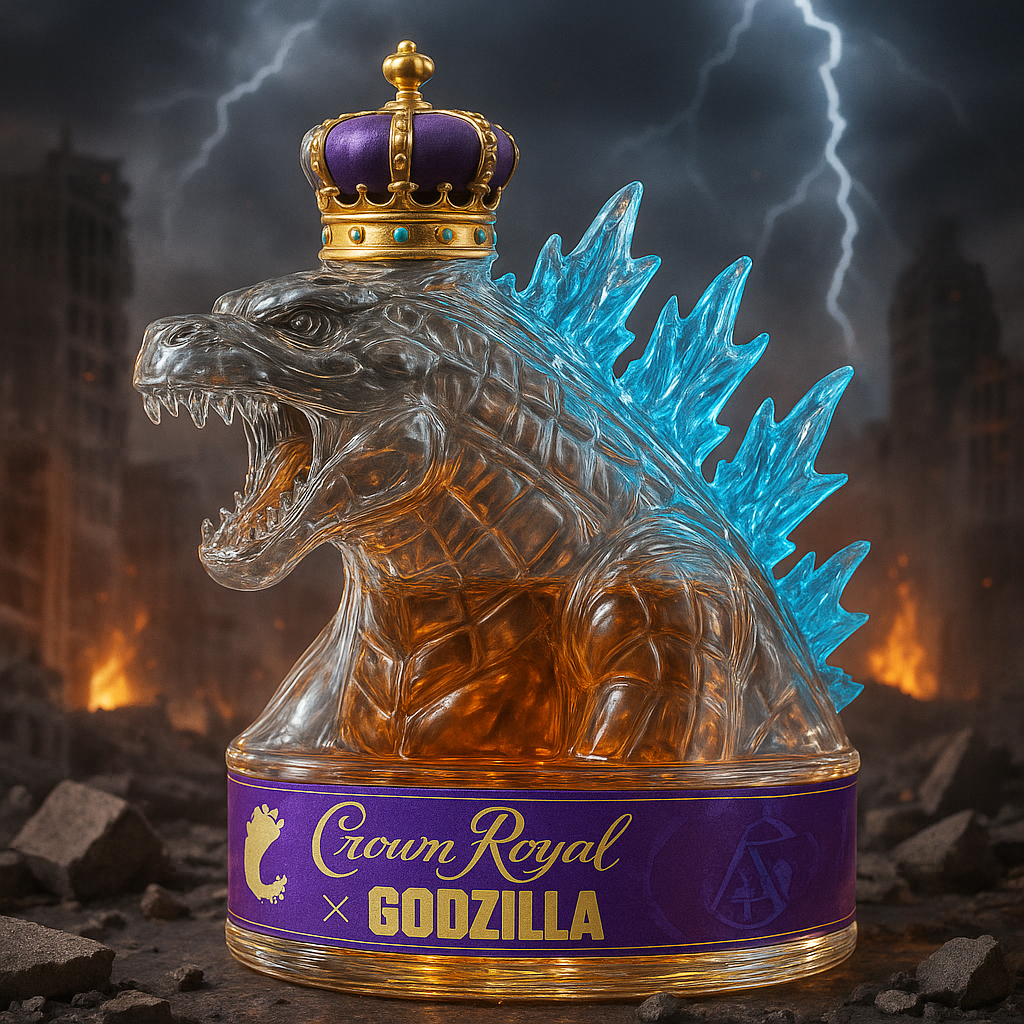 Godzilla Whiskey Bottle