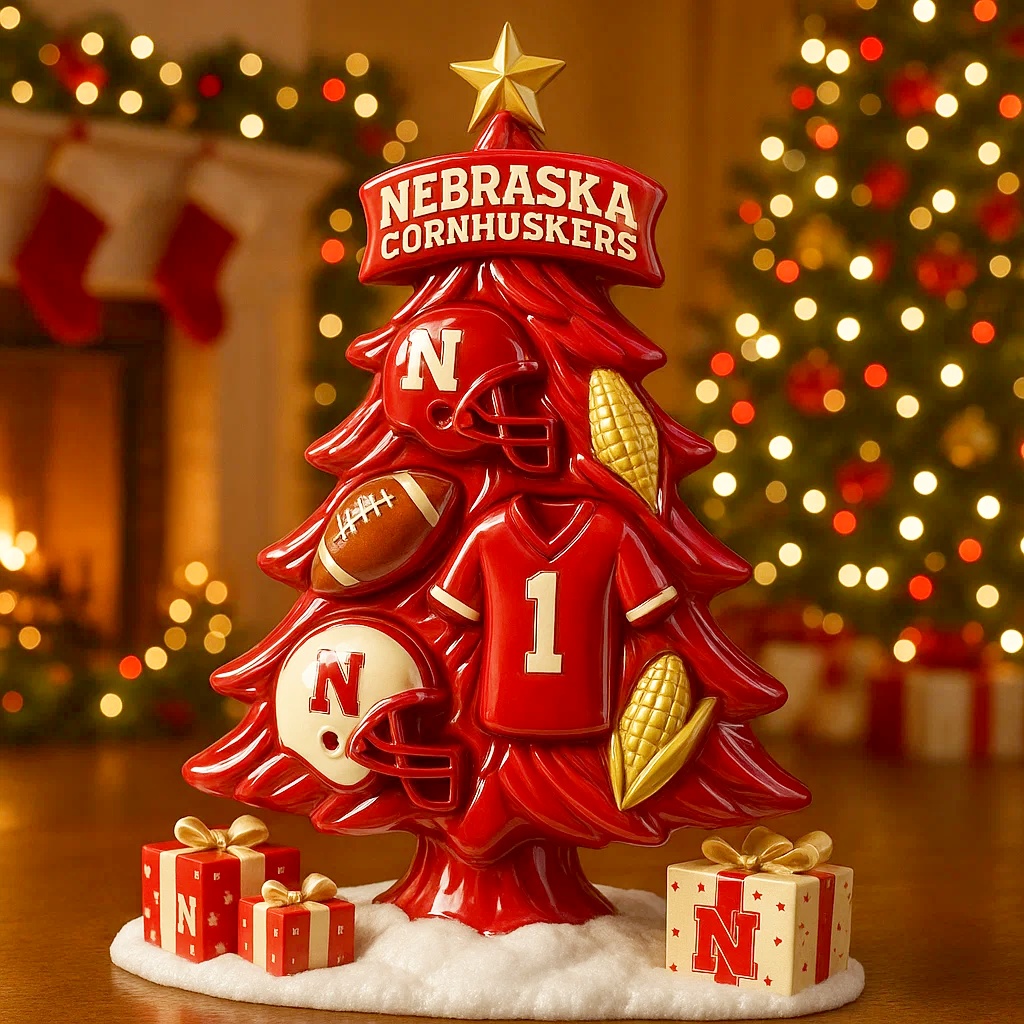 🌽Nebraska Cornhuskers Christmas Tree Sculpture